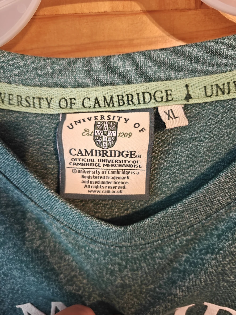 Cambridge University Short-Sleeve Tee in Teal Heather - Picture 2 of 3
